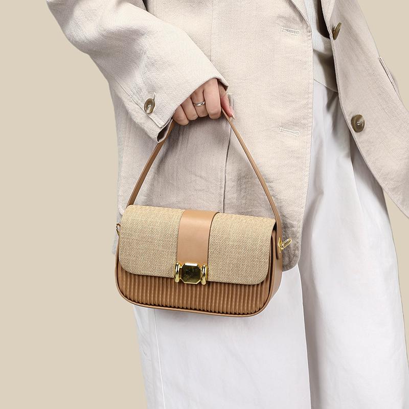 Women’s Fashion Shoulder Bag Crossbody Bag Soft PU Leather Handbag with Adjustable Strap Lightweight Casual Daily Commute All-match Solid Color Bag