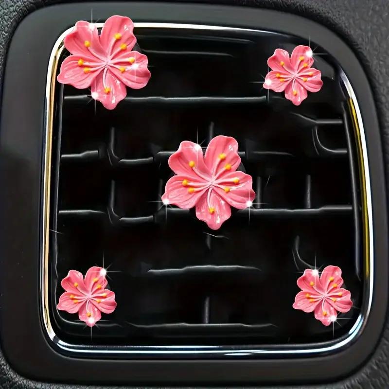 5pcs Car Perfume Clip Flower Air Outlet  Decorations Car Air Conditioner Air Vent Personalized Interior Decoration Accessories