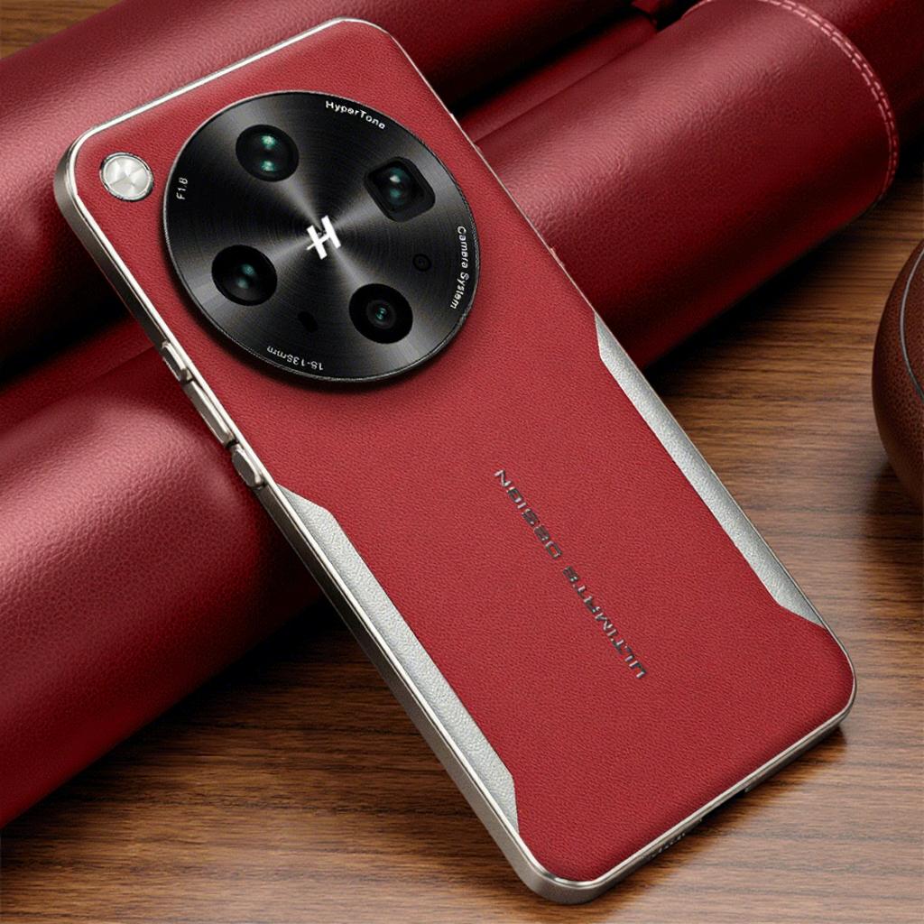 Luxury Business Vegan Leather Lens Protection Back Case for Oppo Find X9 Ultra Glass Version / Find X9s Pro Slim Plating Cover
