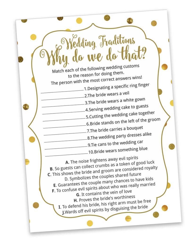 Inkdotpot 50A  Gold ConfettiA  BingoA  GameA  CardsA  For Bridal Wedding Shower Bachelorette Party Bulk Blank Square Fill In Gift