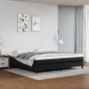 Maison Exclusive - Slatted Bed Base with Mattress Black 200x200 Cm Faux Leather