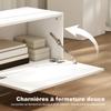 TV Stand, TV Cabinet for TV Up To 90 Inches with 2 Drop-down Doors, Drawer, 200 X 35 X 45 Cm, White