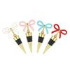 New Bowknot Wine Stopper Silicone Zinc Alloy Reusable Leakproof Bottle Plug Decorative Wine Saver For Home Bar Wedding Party