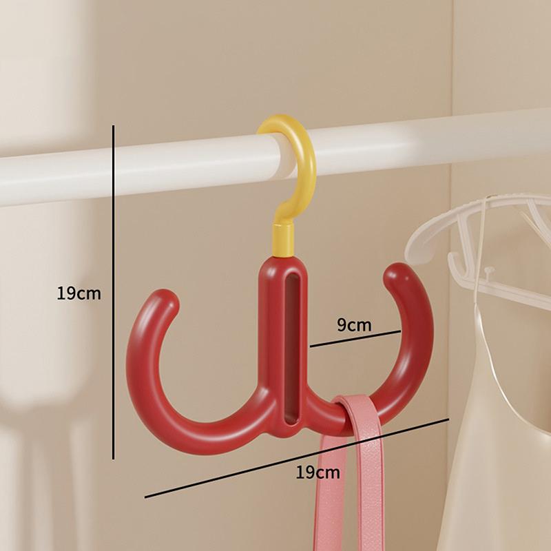 Multifunctional Clothes Hanger Portable Dopamine Hook Scarf Tie Display Rack Rotatable Bedroom Scarf Racks 549₽