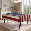 American Flag Wood Texture Rectangle Tablecloth for Table Decor Kitchen Dining Waterproof Reusable Tablecloth for Table Wedding