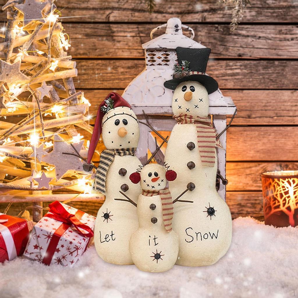 Weihnachten Schneemann Puppe Figuren Niedlich Sammlerstück Vielseitiger Schmuck für Wohnzimmer