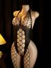 Cross Straps Sexy Lingerie Bodysuit Women Fishnet Open Crotch Bodystocking For Adult See Through Nightwear