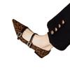 New Pointed-toe Shoes, Stylish and Elegant, One-button Single Shoes for Women with Flat Bottoms