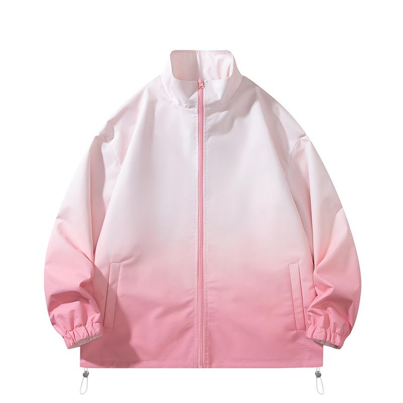 Double-sided Jacket for Men and Women Lovers, Gradient Spring Clothes, New Casual Men's Tooling Outdoor.