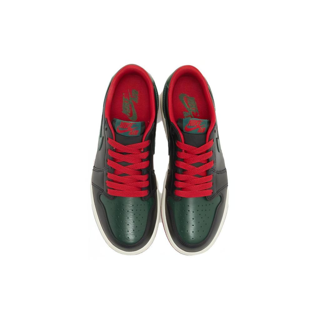 Baskets Air Jordan 1 Retro Low OG Noir Gorge Vert Femme Varsity-Rouge Voile CZ0775-036