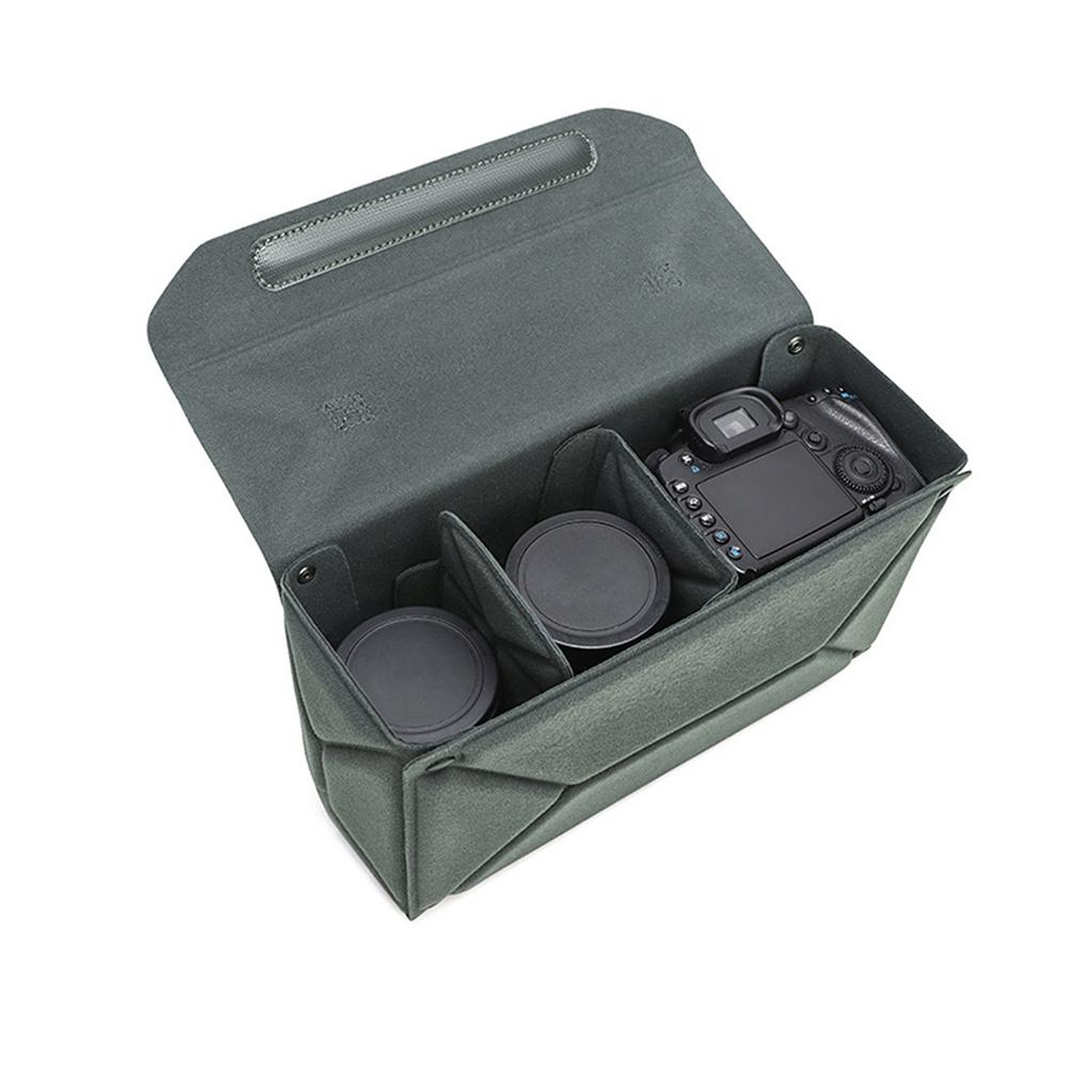 Shockproof Camera Insert Organizers For Mirrorless DSLR Cameras Lens Accessories Polyester Construction Multiple Compartment Design Easy Portability