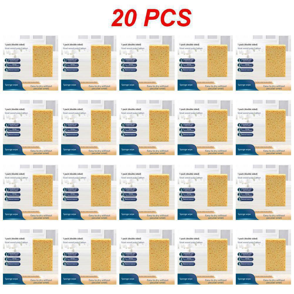 10~100PCS Double-sided Scouring Pad Double Sided Cleaning Strong Water Absorption Easy To Use Lightweight And Convenient