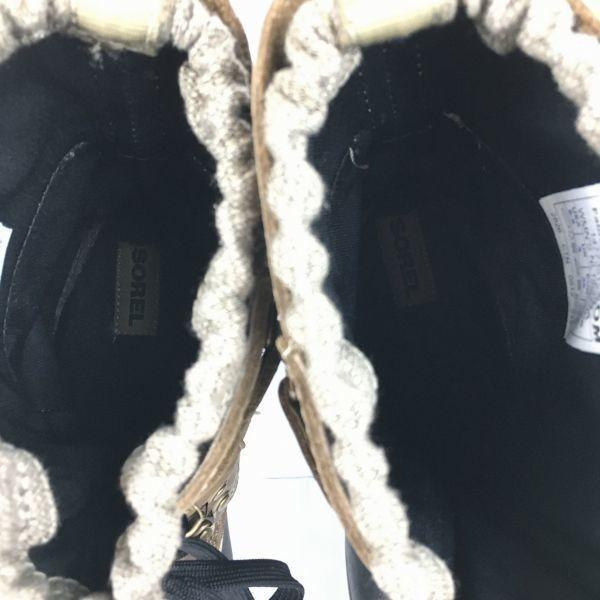 Sorel Echtleder Schneestiefel Braun Größe 23.5 Damen Mit Gürtel(GEBRAUCHT)