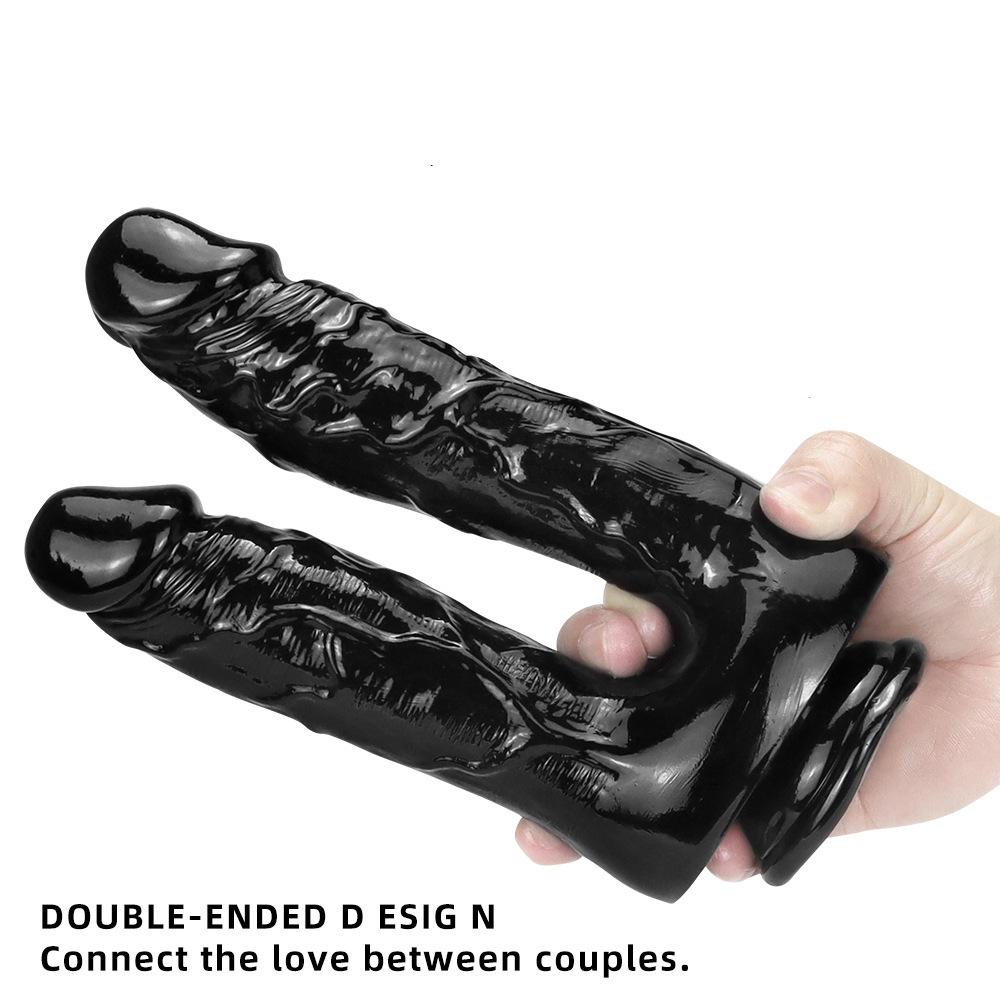 Women's Masturbator Double Dildo Big Dick Penis Anal Plug Fisting BDSM Sex Toys Realistic Dick Femdom