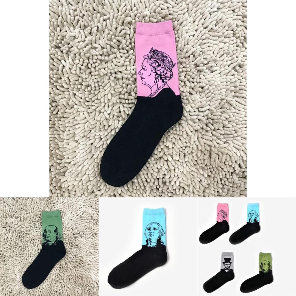 Lyxiga Streetwear President Queen Strumpor För Älskare Bomullsblandning Komfort