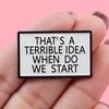 Motivational Cartoon Medal: Creative Metal Brooch with English Lettering for Clothing Accessories