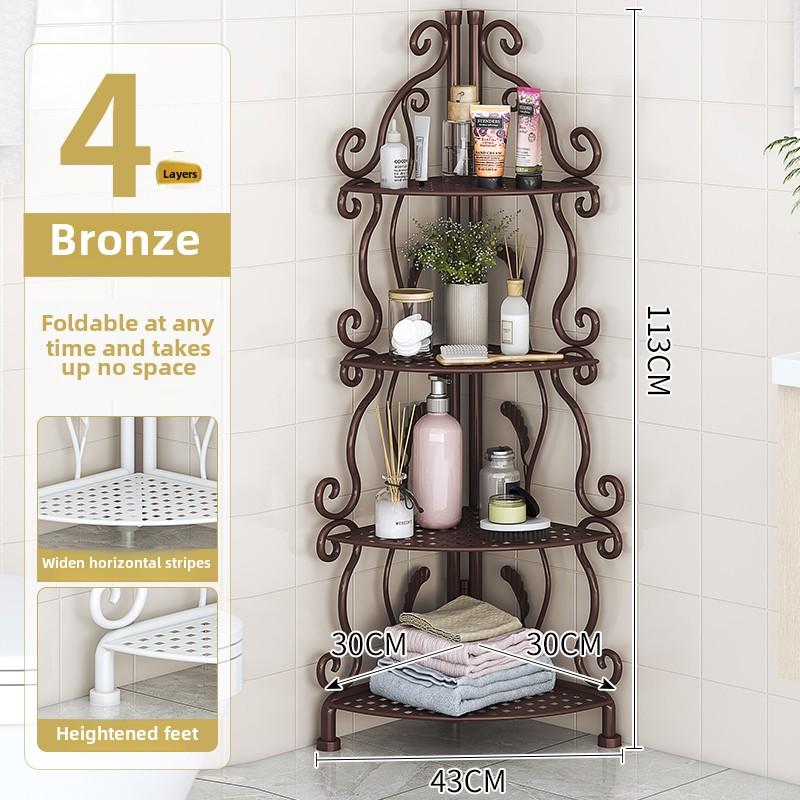 Bathroom Storage Rack Bathroom Three-corner Floor-to-ceiling Toilet Toilet Storage Rack Toilet Corner Storage