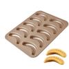 Tavă pentru Chec cu Banane Formă pentru Copt Biscuiți Metalică Antiaderentă Formă de Copt în Formă de Fructe 10 Cavități Formă Multifuncțională Tavă de Copt Pentru