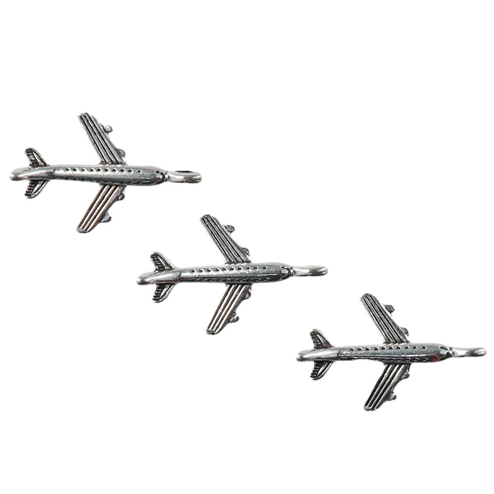 100pcs Alloy Antique Silver Plated Plane Airplane Charms Pendant 22.5x15mm Plane Shape Aircraft Charm Pendant