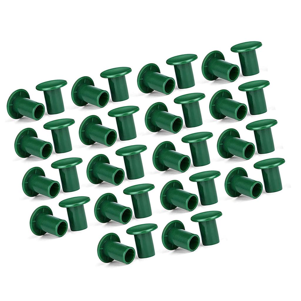 36Pcs Green Bamboo Canes Stick End Caps PVC For Injury Prevention for Home Garden Fence Stick Safety Cane Caps