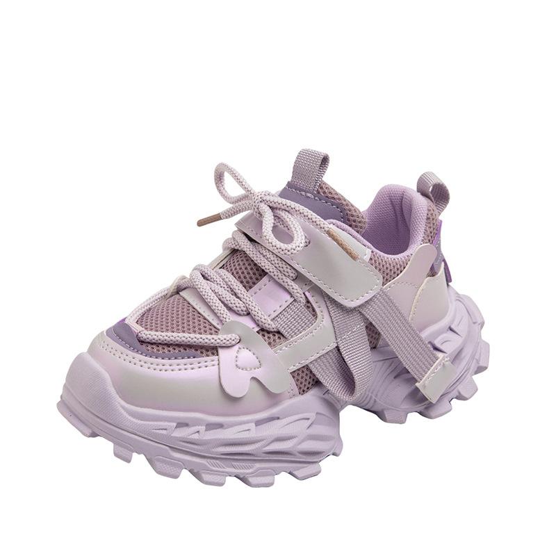 Classmate Girls Sports Shoes 2025 Autumn New Fashion Breathable Dad Shoes Non-slip Children's Shoes Mesh Running Shoes