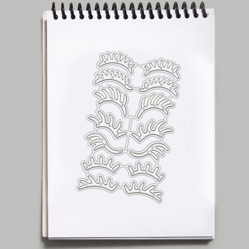 Wimper Stansvormen Frame Koolstofstaal Embossing Stanssjabloon Snijvormen voor Doe-het-zelf Fotoalbums Embossed Kaarten Kroon Kaart