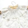 Women's Lapel Fake Collar Lace White Hollow False Collar Ladies Lapel Shirt Blouse Detachable Collar for Sweater Female Decor