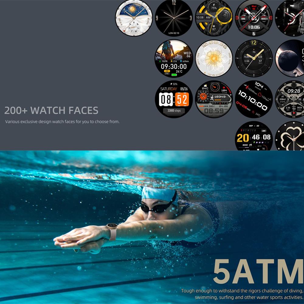 HD Screen Health GPS Sports Smart Watches Fitness Sleep Compass Watch 5ATM Waterproof Smartwatch Men Lady Blue Tooth Call