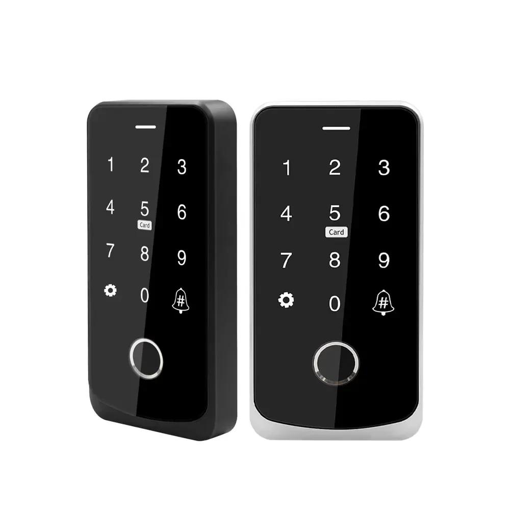 Tuya Bluetooth Backlit Touch Access Control Keypad IP65 Waterproof RFID 13.56MHz Keyboard Biometric Fingerprint Door Opener
