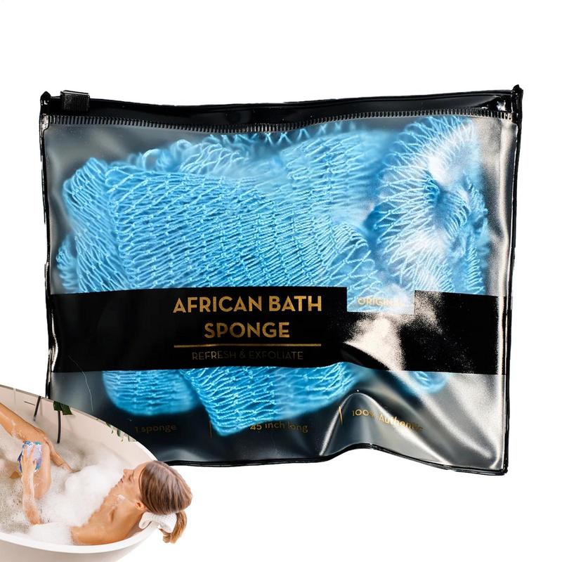 Burete de Baie din Plasă Africană Prosop Exfoliant cu Față Dublă Lufă Scrubber pentru Spate pentru Piele Netedă
