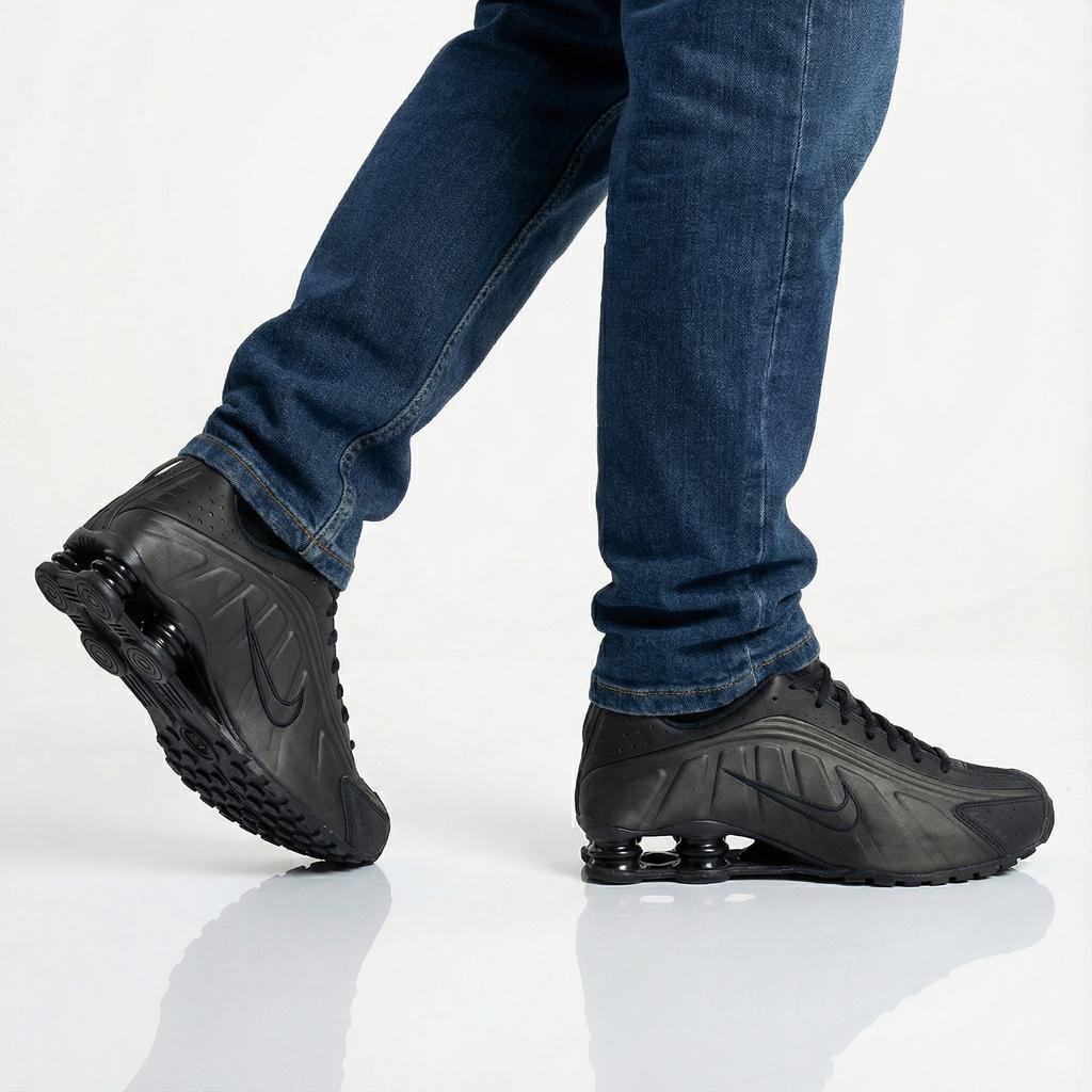 Nike Shox R4 - Herren Sneakers Schuhe Schwarz HQ1988-001 ORIGINAL