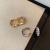 1 Pair of Exquisite Earrings Set with Synthetic Zircon Sparkling Jewelry, Stylish Earrings