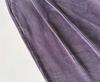 Yang Caiyu Inspired Lavender Corduroy High-Waisted Wide-Leg Pants - Autumn/Winter Retro French Style