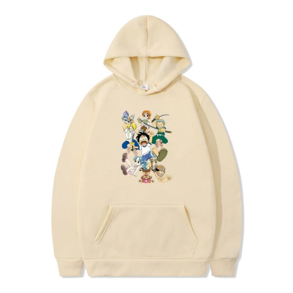 Mens Womens Hoodie ONE PIECE Anime Hoodies Streetwear Harajuku Casual Printed Hooded Pullover Sweatshirts