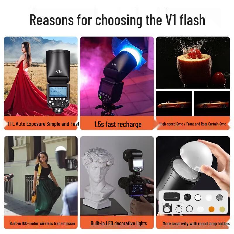 Godox V1 Round Head Camera Flash
