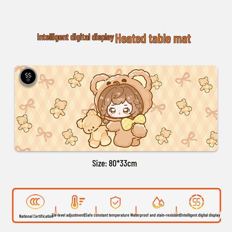 Electric Heating Desk Pad - Warm Mouse Pad for Office & Student Use