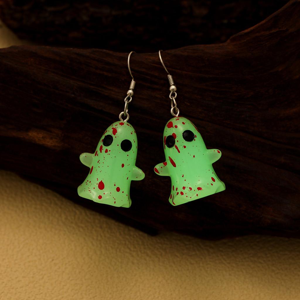 Glow Whimsical 3d In The Dark Pumpkin Ghost Earrings Perfect For Celebrations Halloween