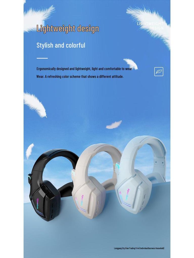 2.4G Bluetooth Wireless Over-Ear Gaming Headset with Microphone for PCs, Tablets, and Mobile Phones