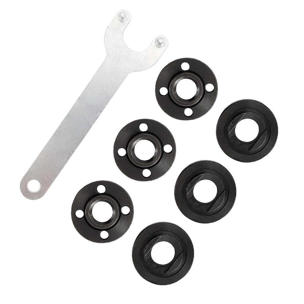 7 Stück Schleifer Flansch Winkelschlüssel Kontermutter 4.5 5 58?11in Metallschlüssel Elektrowerkzeug Ersatzteil