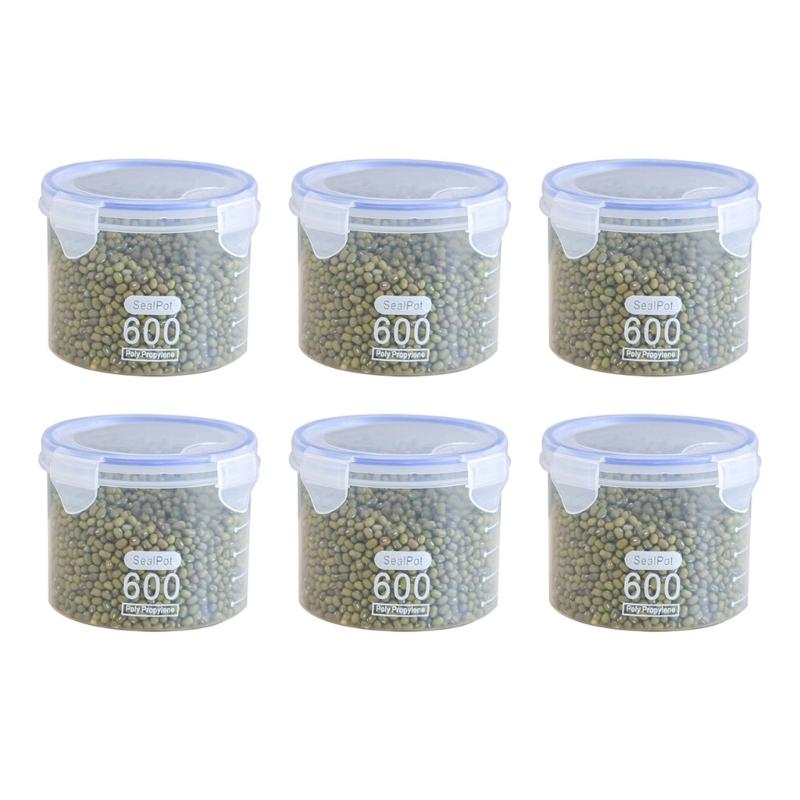 Leakproof Plastic Containers Multipurpose Transparent Kitchen Storage Solution Canister For Cereal Baking Supplies