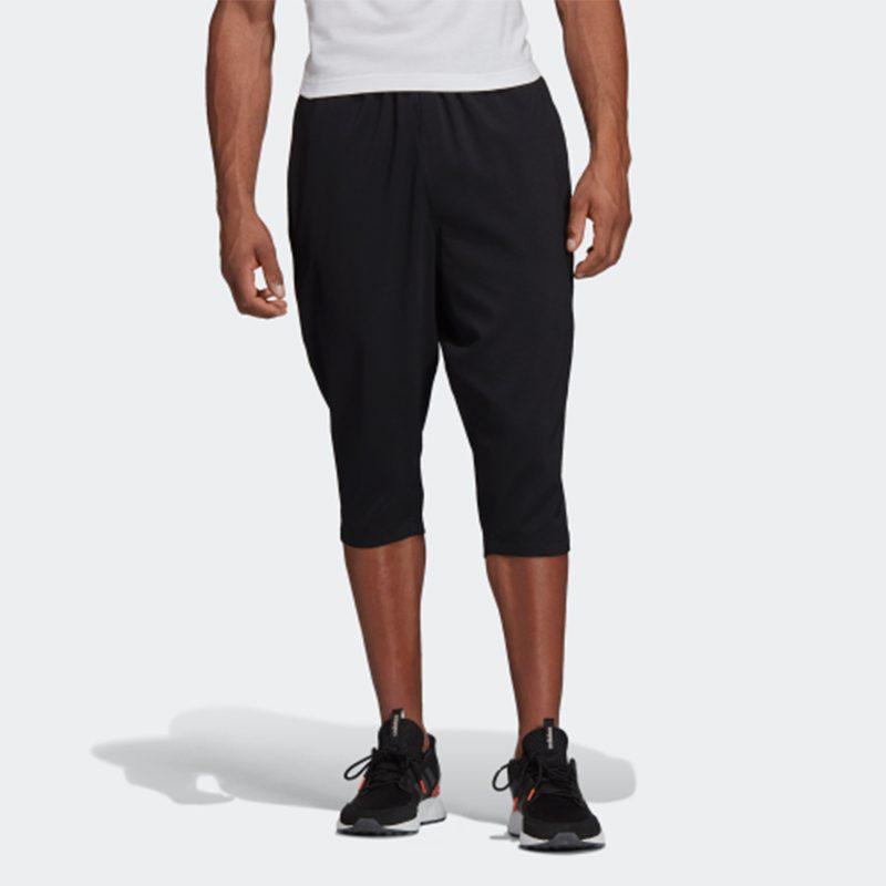 Adidas Knitted Sweatpants Men's Black Thin Tapered Pants DQ3107