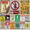 Vintage Metal Warning Tin Sign - VIP Danger Plaque Decorative Wall Plate Home Decor Accessories