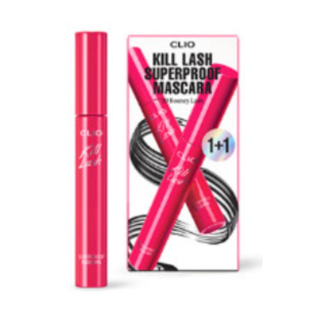CLIO Kill Lash Superproof Mascara 1+1 Set | Long-Lasting Smudge-Proof Mascara
