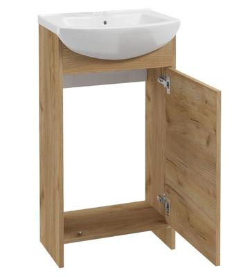 Oak Bathroom Cabinet with Sink, Golden, Frigo