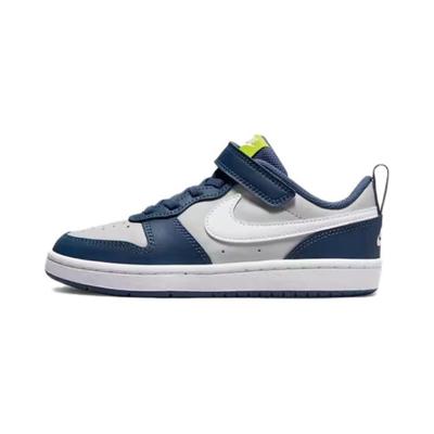 Court Borough Low 2 PS Grey Fog Mystic Navy Kids Sneakers White Atomic-Green BQ5451-016