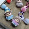 Plush Monchhichi Keychains Cartoon 3D Monchhichi Ingenious Bag Pendent Decorations Cute Keyrings Phone Chain Gifts For Girl