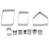 10Pcs/Set Stainless Steel Cookies Mold Cutter Set DIY Christmas House Mold Baking Tool