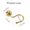 Set of 4 Practical Shower Curtain Rings Decorative Metal Hooks with Hollow Balls Designs for Bathroom Liners
