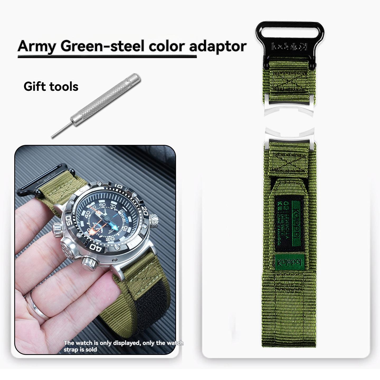 

Nylon watch strap For Citizen BN2029 BN2021 BN2024 Big/Huge Monster Men Breathable sports canvas watchband wristband Watch Belt 22mm