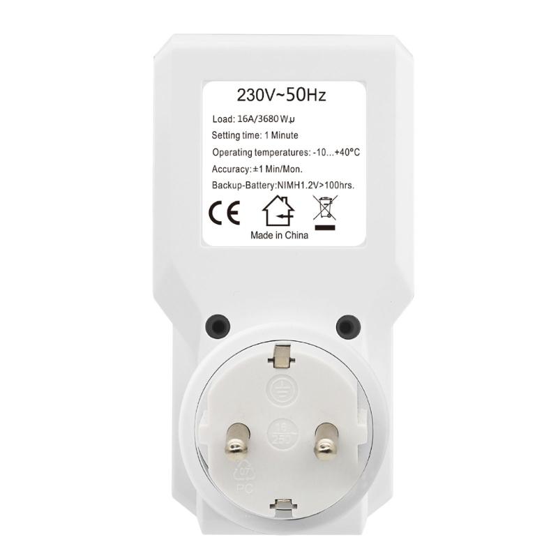 Digital Electronic Timer Switches Energy Saving LCD Display Programmable Timer Socket For Home Appliances Easy To Use